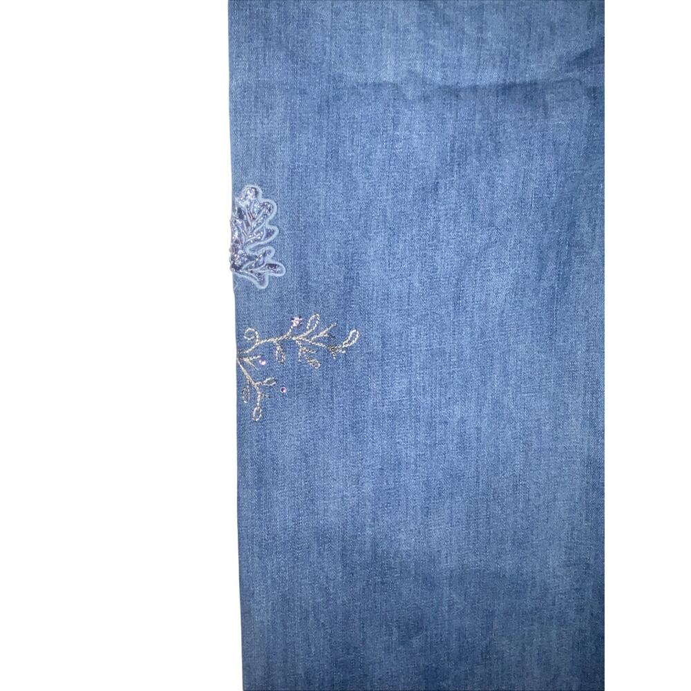 Embellished Embroidered Chico’s NWT Women’s Jeans Wide Leg Size 4R / US 20R - Picture 12 of 13